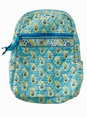 Vintage Vera Bradley Bermuda Blue Mini Backpack Retired Paisley Small Bag